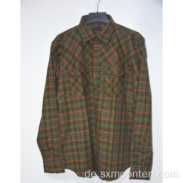 Großhandel Plaid Button Langarm Herren Flanell Shirt